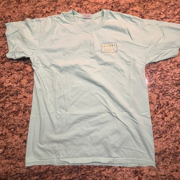 Iguana Joe’s Oranjestad Aruba Men Large Mint Green Short Sleeve Destination - Picture 2 of 6